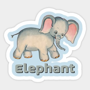 Cute Baby Elephant Sticker